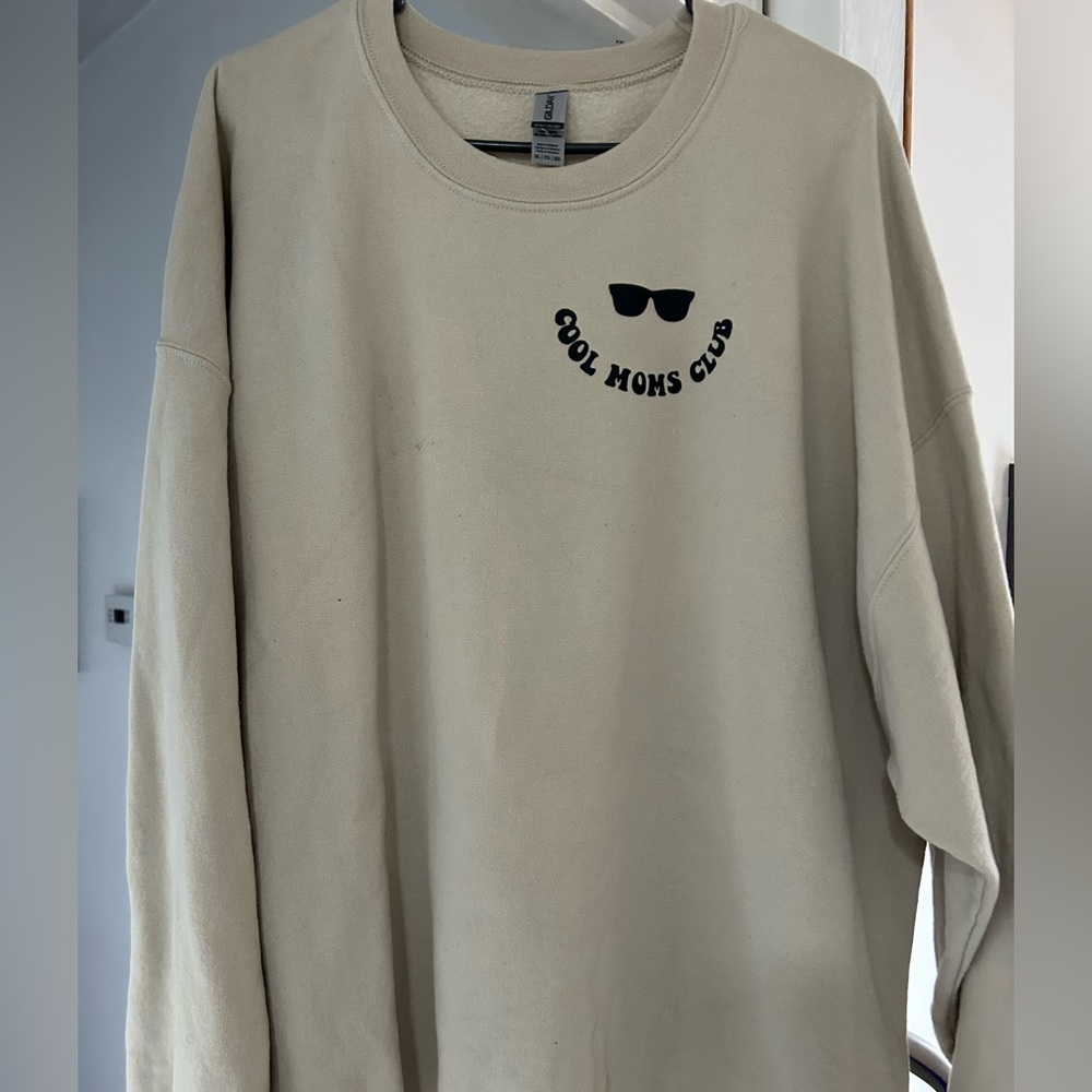 Cool moms club cream sweatshirt